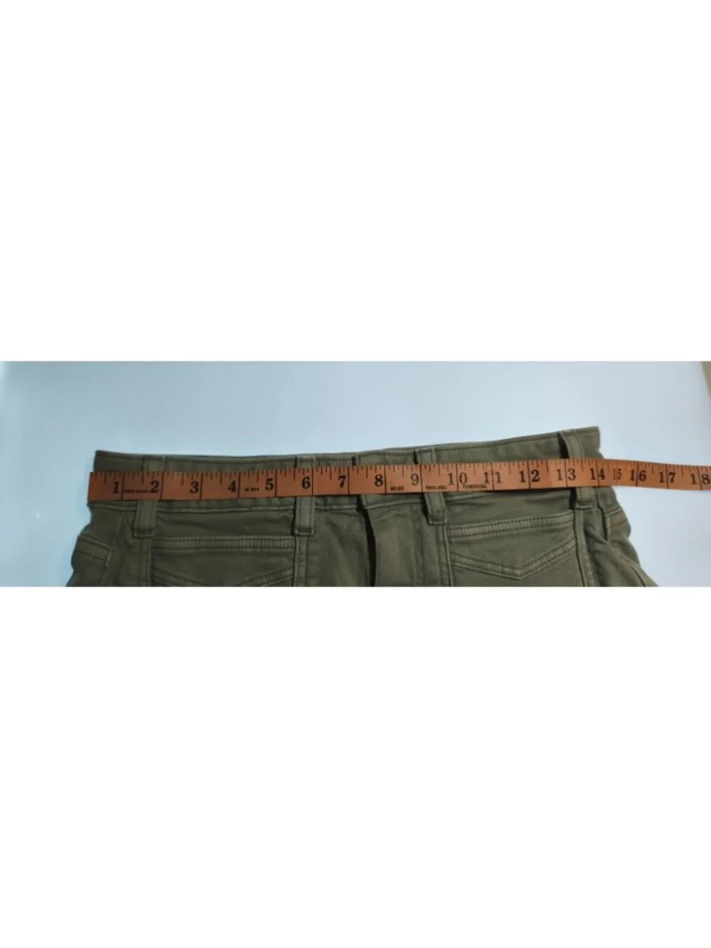 PAIGE Harper Wide Leg Jeans 29 High Rise Ankle Green Cropped Denim Women - Picture 6 of 9